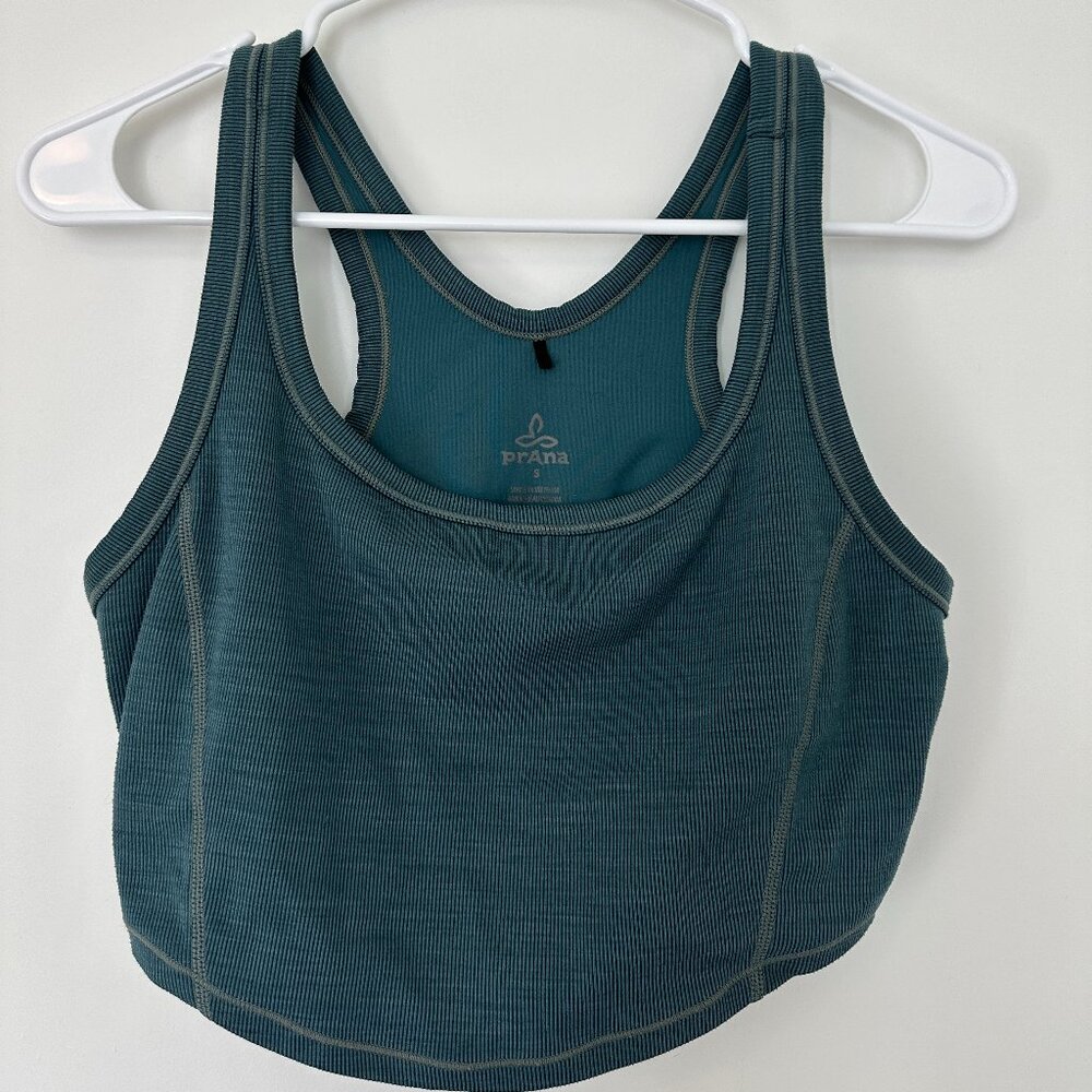 Prana Becksa Bralette Ribbed Activewear Top Gym Crop Top - Size Small